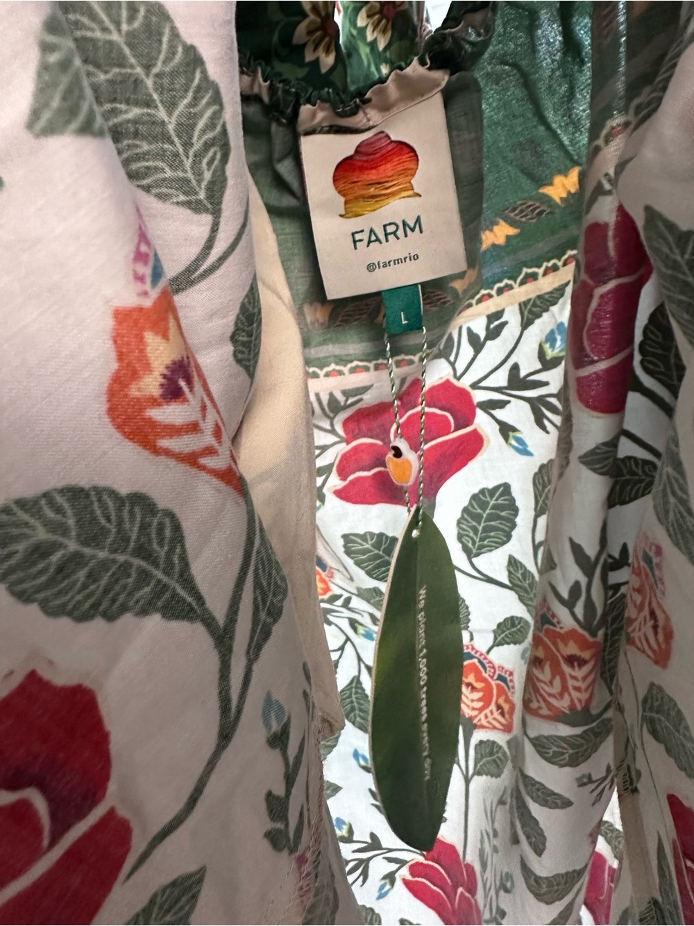 NWT - FARM Rio Garden Tapestry Sand Maxi Sundress - Size L - Picture 4 of 5